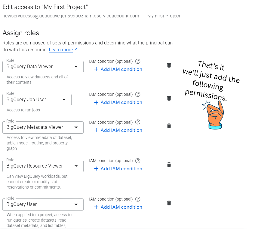 Assign BigQuery roles